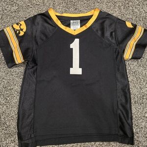 Pro Edge Black and Gold Iowa Hawkeyes Kids Jersey